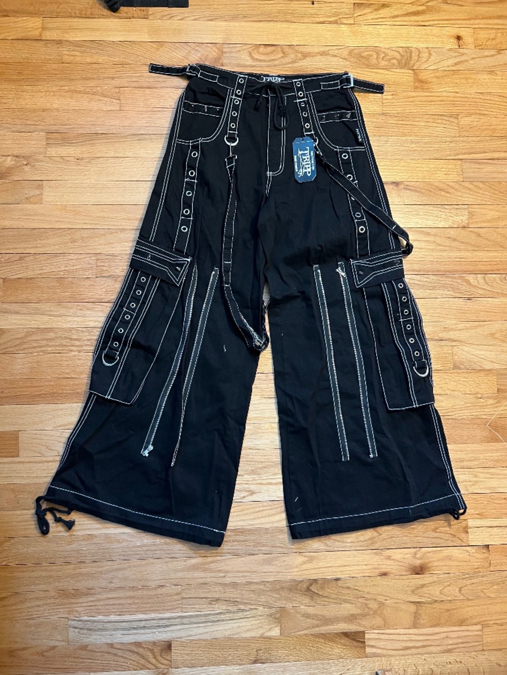 Tripp NYC White Stitch Grunge Pants